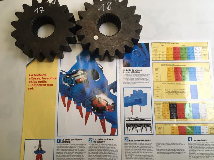 Herse rotative - Pignon - Rabewerk